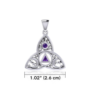 Celtic Trinity Recovery with Celestial Pendant with Gemstone TPD5842 - Jewelry